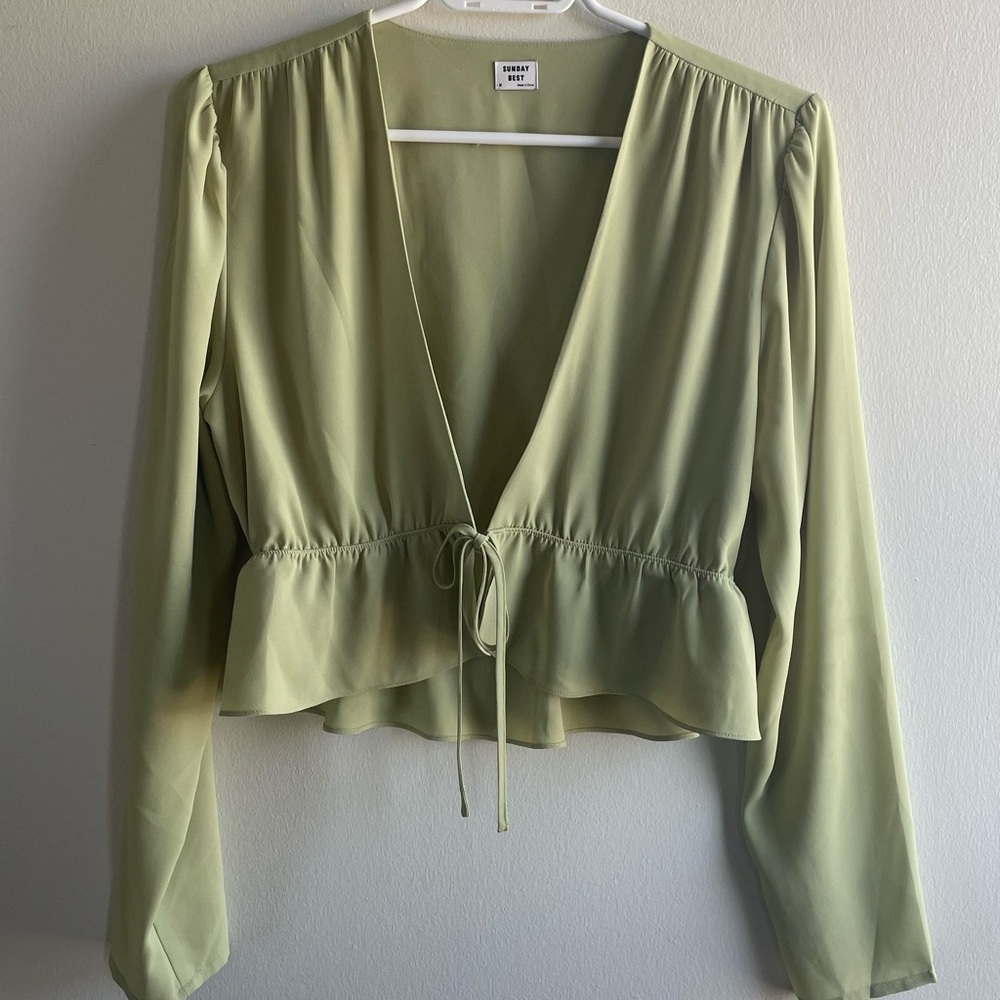 Sunday Best Light Green Blouse